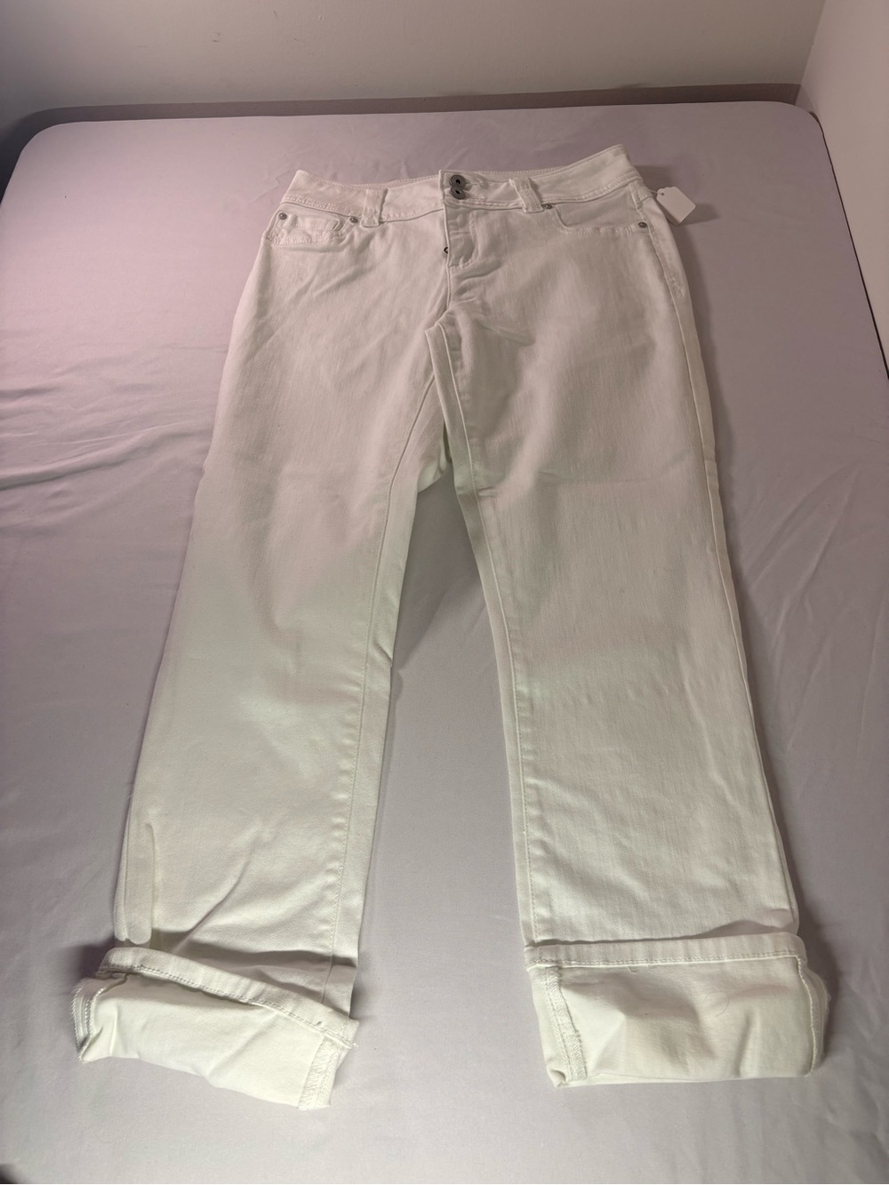 INC International Concepts White Boyfriend Jeans
